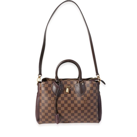 Louis Vuitton Damier Ebene & Purple Python Normandy Bag - Picture 4 of 8